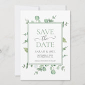 Eucalyptus Weddenschap Save The Date (Voorkant)