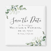 Eucalyptus Weddenschap Save the Date Square Magneet (Voorkant)