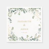 Eucalyptus Weddenschap Servet (Voorkant)