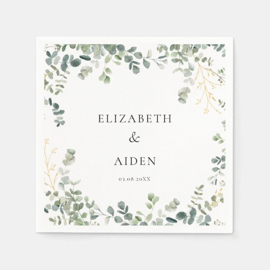 Eucalyptus Weddenschap Servet (Voorkant)