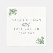 Eucalyptus Weddenschap Servet (Voorkant)