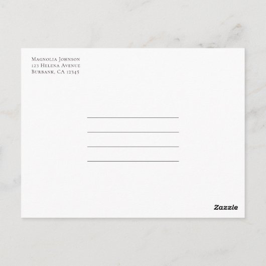 Eucalyptus Weddenschap slaat de datum op Briefkaart (Achterkant)