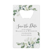 Eucalyptus Weddenschap slaat de datum op Creditkaart Flessenopener (Voorkant)