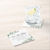 Eucalyptus Weddenschap slaat de datum op Kartonnen Onderzetters (Insitu)