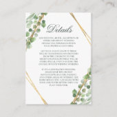 Eucalyptus Weddenschap - Sluitingskaart Informatiekaartje (Voorkant)