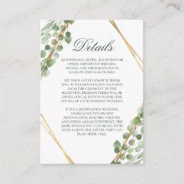 Eucalyptus Weddenschap - Sluitingskaart Informatiekaartje