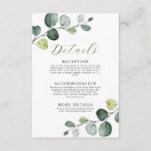 Eucalyptus Weddenschap - Sluitingskaart Informatiekaartje (Voorkant)