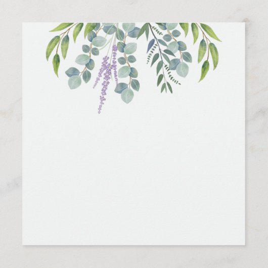 Eucalyptus Weddenschap Tabelnummer naamlijst Programmakaart (Achterkant)