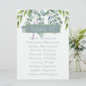 Eucalyptus Weddenschap Tabelnummer naamlijst Programmakaart (Staand voorkant)