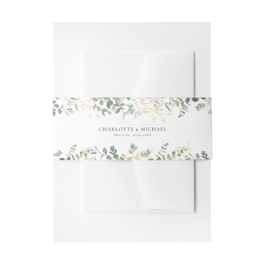 Eucalyptus Weddenschap Uitnodigingen Wikkel (Voorkant Voorbeeld)