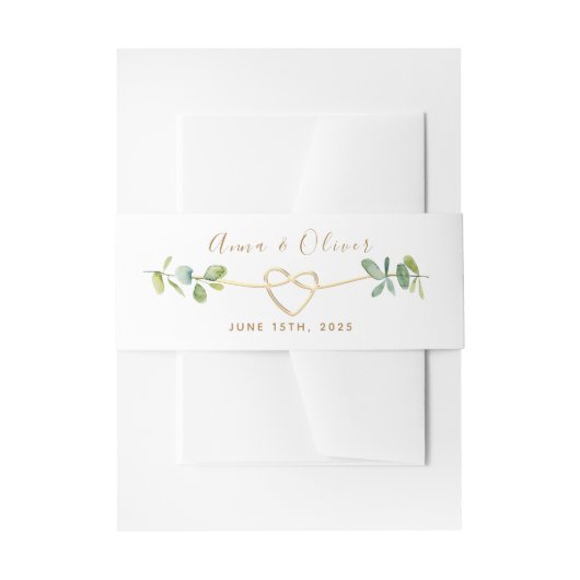 Eucalyptus Weddenschap Uitnodigingen Wikkel (Voorkant Voorbeeld)