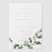 Eucalyptus Weddenschap Vellum Uitnodigingen (Voorkant)