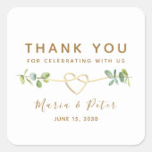 Eucalyptus Weddenschap Vierkante Sticker (Voorkant)