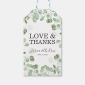 Eucalyptus Weddenschap voor het forceren Labels bo Cadeaulabel (Voorkant)