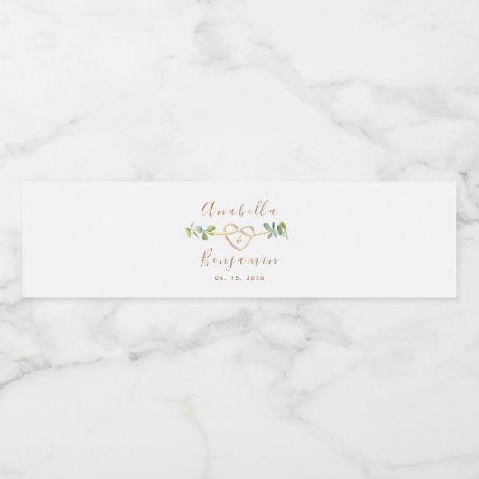 Eucalyptus Weddenschap Water Flaceletiket Waterfles Etiket (Enkel label)