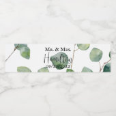 Eucalyptus Weddenschap Water Flaceletiket Waterfles Etiket (Enkel label)