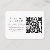 Eucalyptus Weddenschap Website QR Code RSVP Card Contactkaartje (Achterkant)