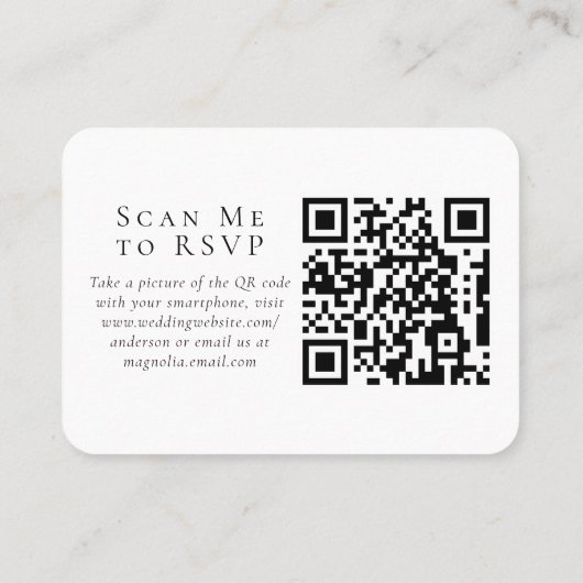 Eucalyptus Weddenschap Website QR Code RSVP Card Contactkaartje (Achterkant)
