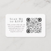 Eucalyptus Weddenschap Website QR Code RSVP Card Contactkaartje (Achterkant)
