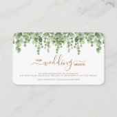 Eucalyptus Weddenschap Website QR Code RSVP Card Informatiekaartje (Voorkant)