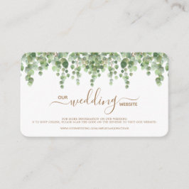 Eucalyptus Weddenschap Website QR Code RSVP Card Informatiekaartje