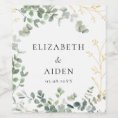 Eucalyptus Weddenschap Wijn Etiket (Enkel label)