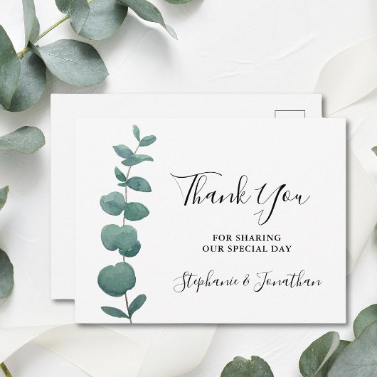 Eucalyptus Wedding Bedankt Briefkaart