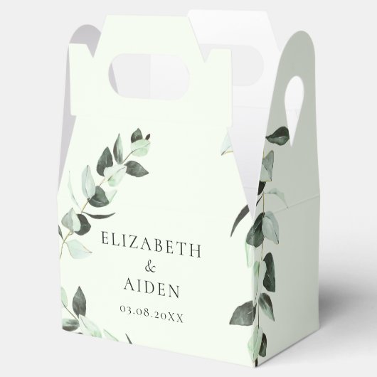 Eucalyptus Wedding Box Geschenkschachtel Bedankdoosjes (Geopend)