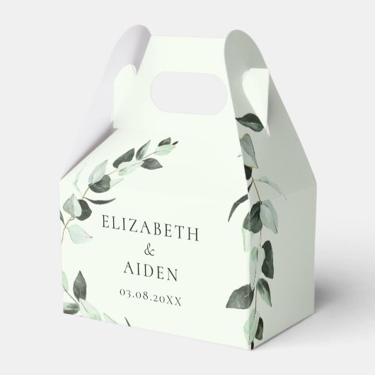 Eucalyptus Wedding Box Geschenkschachtel Bedankdoosjes (Voorkant Zijde)