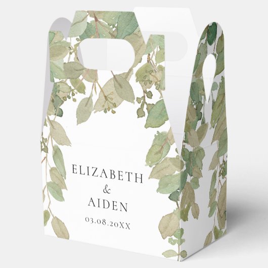 Eucalyptus Wedding Box Geschenkschachtel Bedankdoosjes (Geopend)
