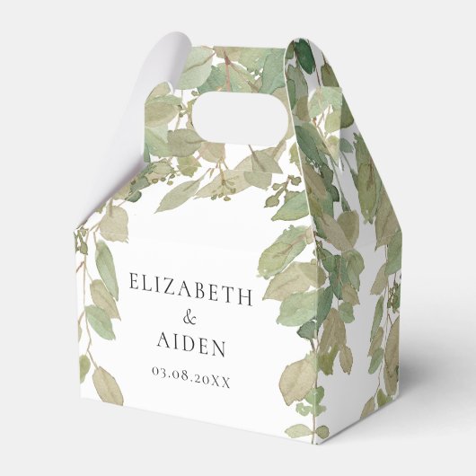 Eucalyptus Wedding Box Geschenkschachtel Bedankdoosjes (Voorkant Zijde)