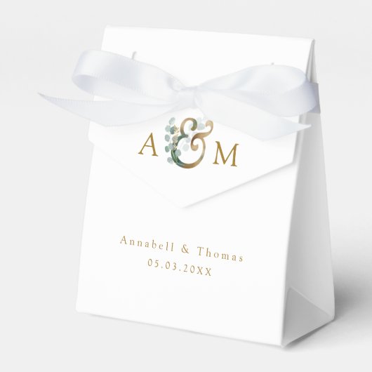 Eucalyptus Wedding Box Geschenkschachtel Bedankdoosjes (Voorkant Zijde)