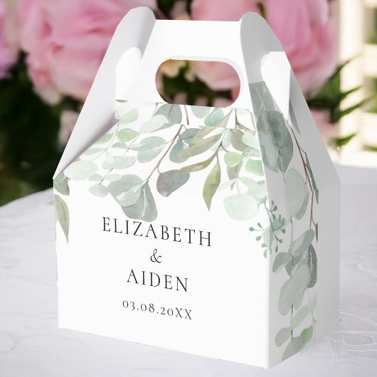 Eucalyptus Wedding Box Geschenkschachtel Bedankdoosjes