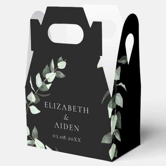 Eucalyptus Wedding Box Geschenkschachtel Bedankdoosjes (Geopend)