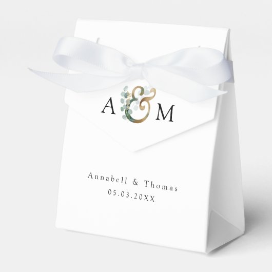 Eucalyptus Wedding Box Geschenkschachtel Bedankdoosjes (Voorkant Zijde)