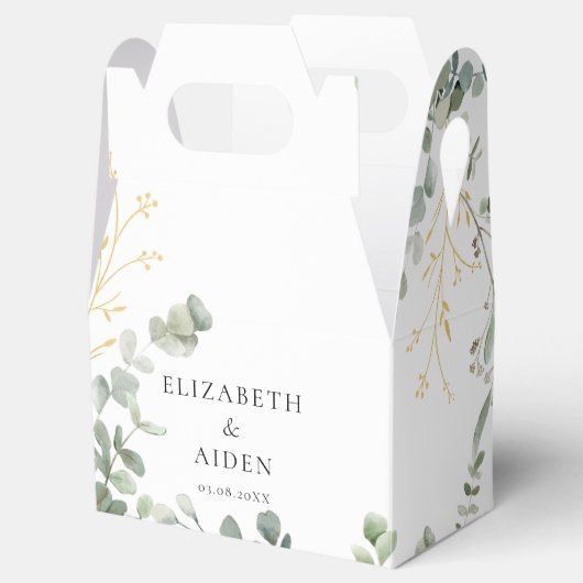 Eucalyptus Wedding Box Geschenkschachtel Bedankdoosjes (Geopend)