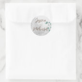 Eucalyptus Wedding classic round sticker (Tas)