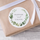 Eucalyptus Wedding Classic Round Sticker