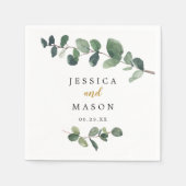 Eucalyptus Wedding Cocktail Napkin Servet (Voorkant)