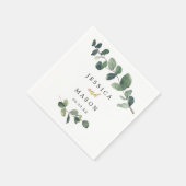 Eucalyptus Wedding Cocktail Napkin Servet (Hoek)