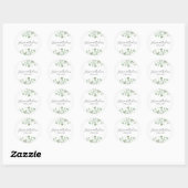 Eucalyptus Wedding Envelope Seal Elegant Sticker (Vel)
