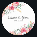 Eucalyptus Wedding Envelope Seal Elegant Sticker<br><div class="desc">Hartelijk dank, sticker Topper, kies een label of envelopzegel! Alle details zijn HAND-DRAWN zodat kunt u er zeker van zijn dat dit ontwerp één-van-een-soort is. Floral is verbazingwekkend voor elke partij, vooral bruiloften. De mooie bloemen, bladeren en bladeren passen in elke stijl van het feest en zijn boze en rustige...</div>