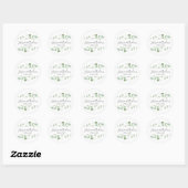 Eucalyptus Wedding Envelope Seal Elegant Sticker (Vel)
