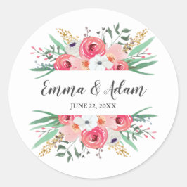 Eucalyptus Wedding Envelope Seal Elegant Sticker