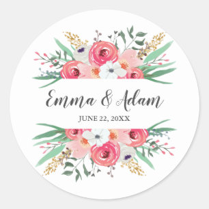 Eucalyptus Wedding Envelope Seal Elegant Sticker