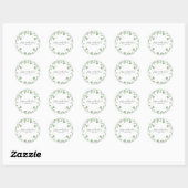 Eucalyptus Wedding Envelope Seal Elegant Sticker (Vel)