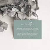 Eucalyptus | Wedding Hotel Accommodations Informatiekaartje