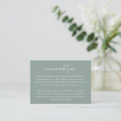 Eucalyptus | Wedding Hotel Accommodations Informatiekaartje (Staand voorkant)