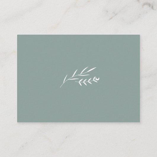 Eucalyptus | Wedding Hotel Accommodations Informatiekaartje (Achterkant)