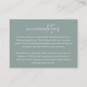 Eucalyptus | Wedding Hotel Accommodations Informatiekaartje (Voorkant)